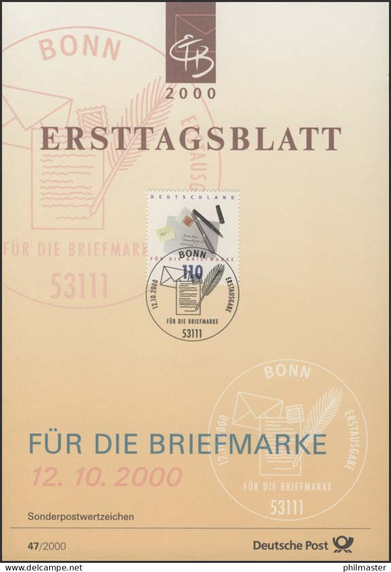 ETB 47/2000 Tag Der Briefmarke - 1991-2000