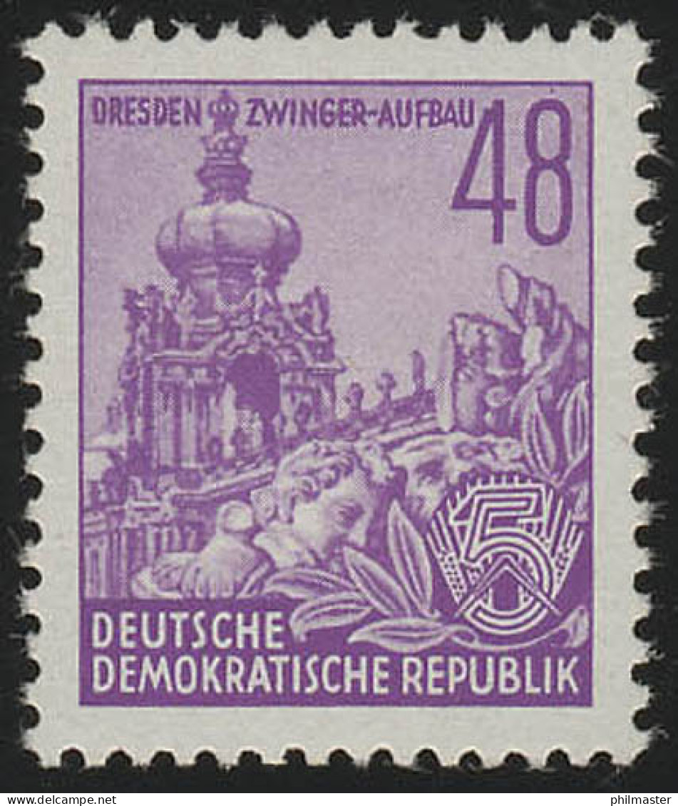 376 XII Fünfjahrplan 48 Pf Wz.2 XII Postfrisch ** - Unused Stamps