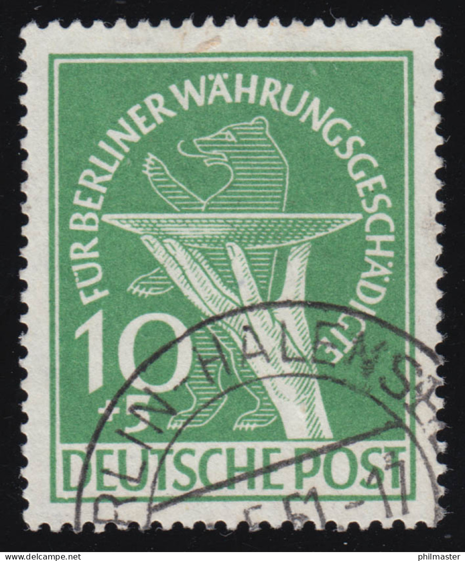 68 Währungsgeschädigte 10+5 Pf O Gestempelt - Used Stamps