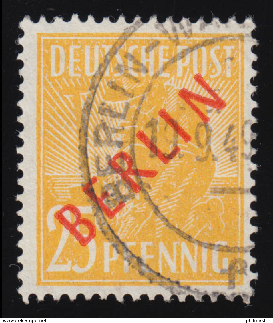 27 Rotaufdruck 25 Pf O Gestempelt - Used Stamps