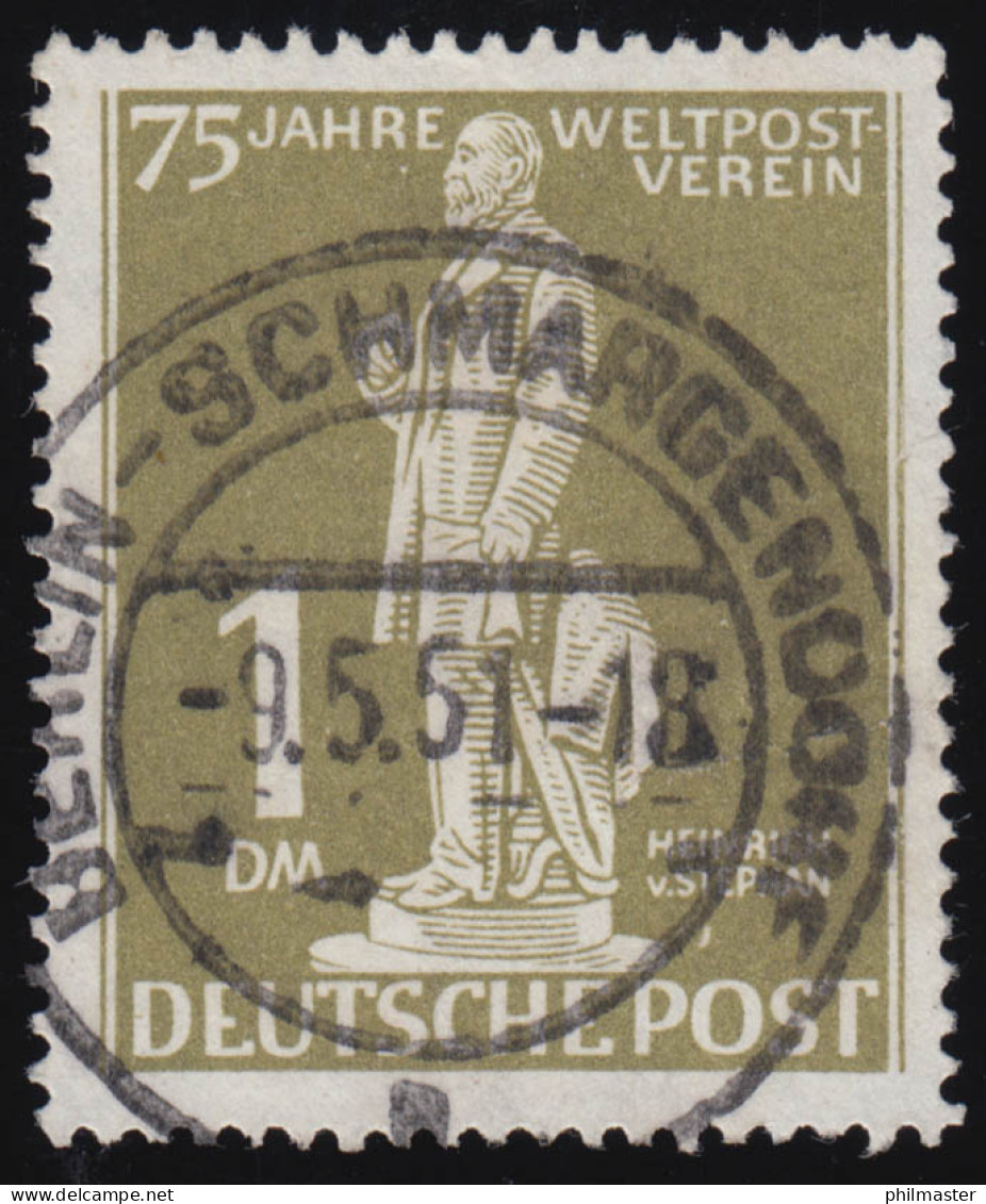 40 Weltpostverein Stephan 1 Mark O Geprüft - Used Stamps