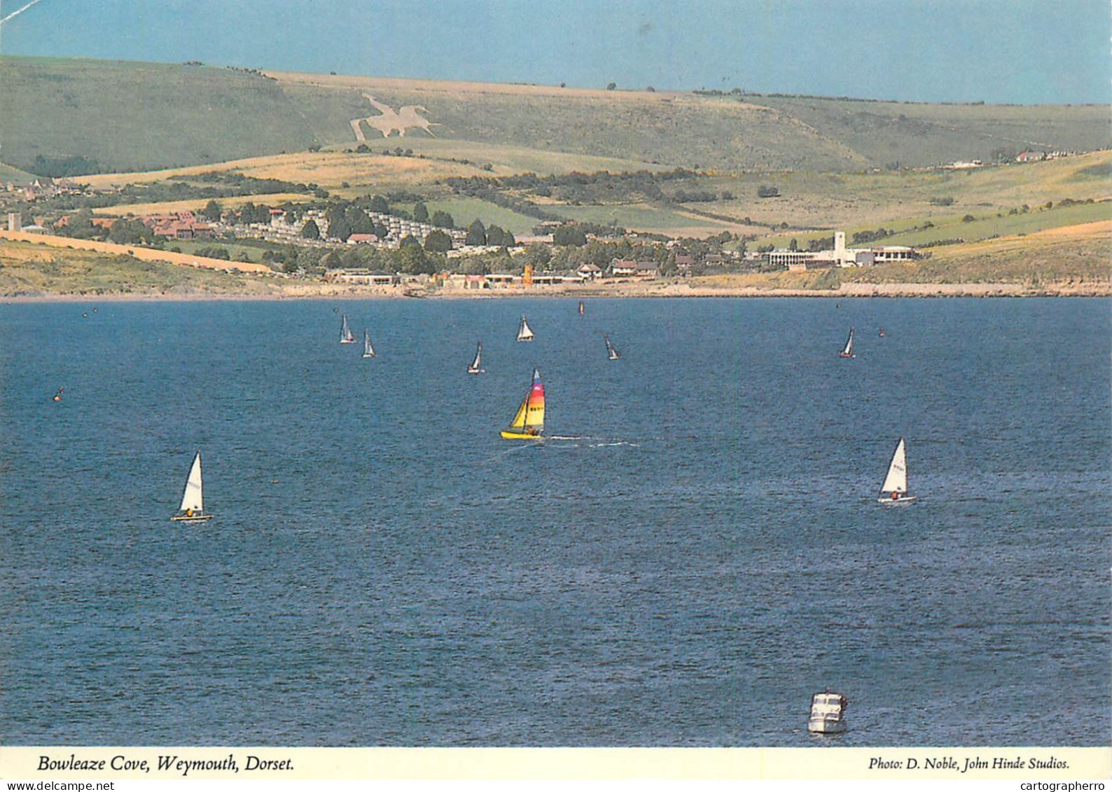 Navigation Sailing Vessels & Boats Themed Postcard Dorset Bowleaza Cova Weymouth Wind Surf - Segelboote