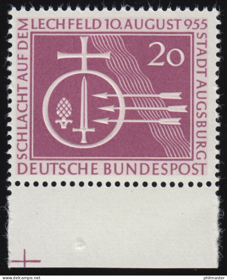 216 Lechfeld ** Passerkreuz, Unterrand - Unused Stamps
