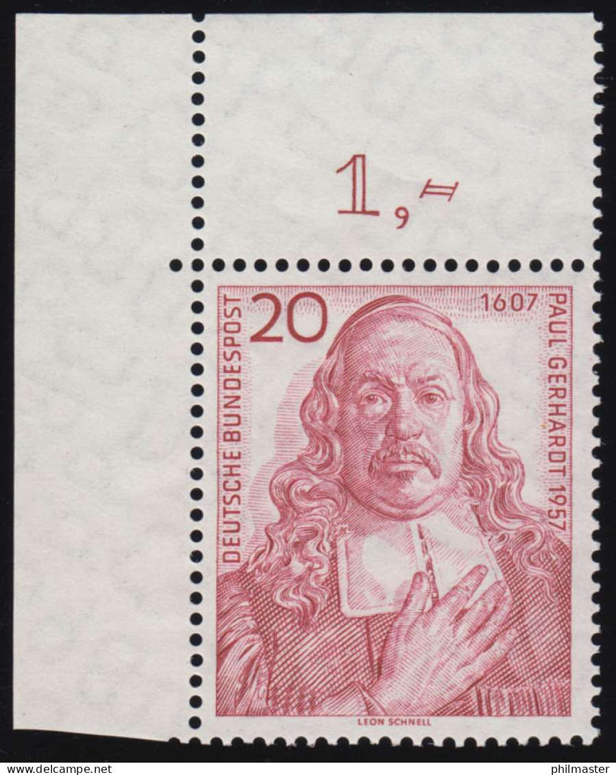 253 Paul Gerhardt ** Ecke O.l. - Unused Stamps