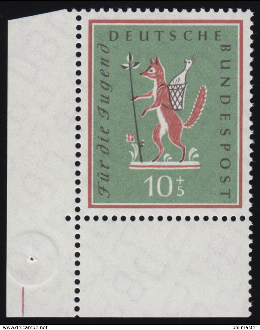 286 Jugend Volkslieder 10+5 Pf ** Ecke U.l. 1-dg+ - Unused Stamps