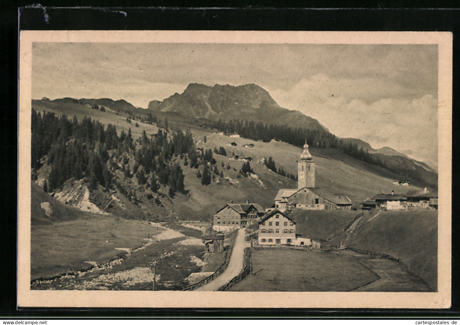 AK Lech Am Arlberg, Ortsansicht Mit Kaarspitze  - Sonstige & Ohne Zuordnung