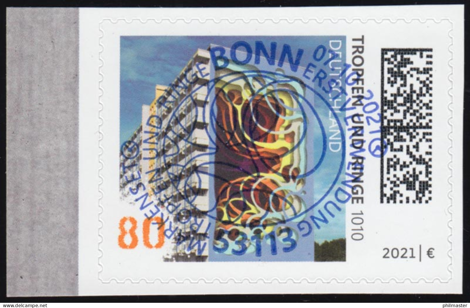 3635 Street Art: 1010 - Tropfen Und Ringe, Selbstklebend Aus FB 110, EV-O Bonn - Used Stamps
