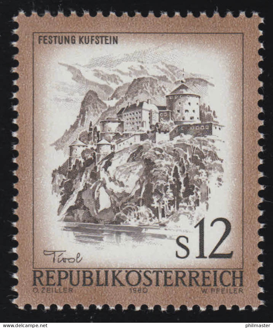 1654 Freimarke: Schönes Österreich, Festung Kufstein, 12 S, Postfrisch ** - Ongebruikt