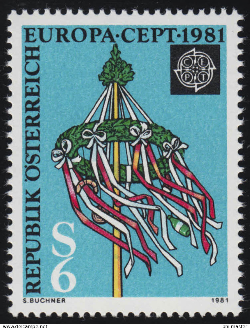 1671 Europa: Folkore, Maibaum, 6 S, Postfrisch ** - Ungebraucht