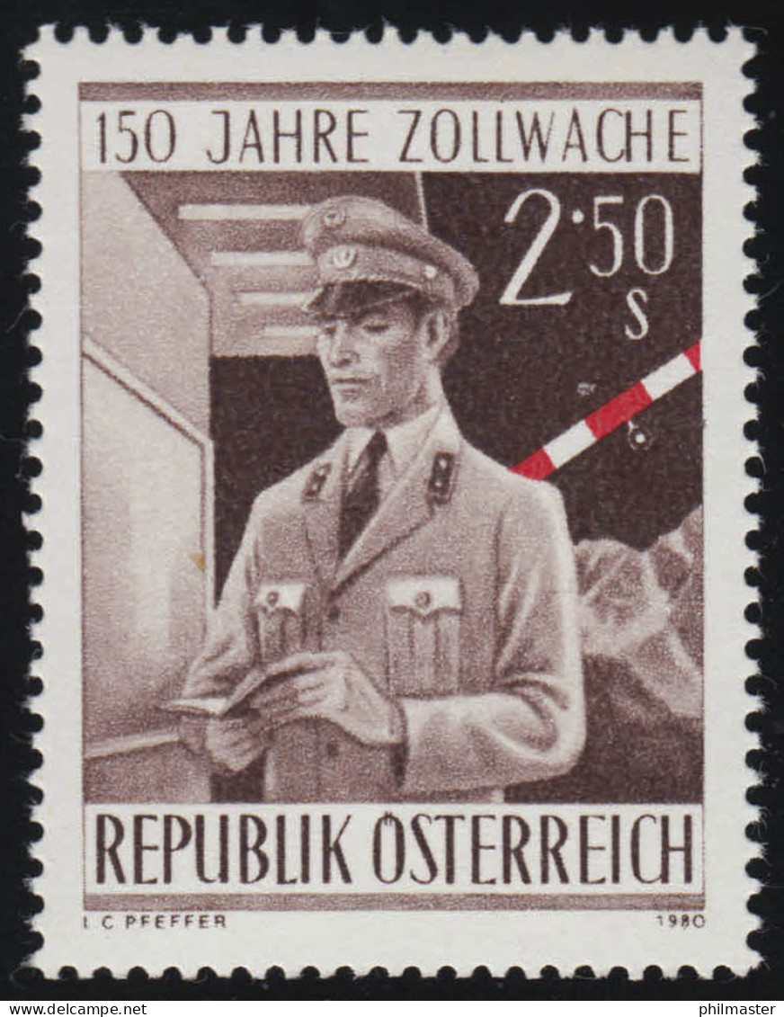 1656 150 Jahre Zollwache, Zollwachebeamter, 2.50 S, Postfrisch ** - Unused Stamps