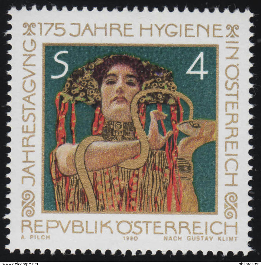1643 Jahrestagung 175 Jahre Hygiene In Österreich, Hygieia V. Klimt, 4 S ** - Ongebruikt