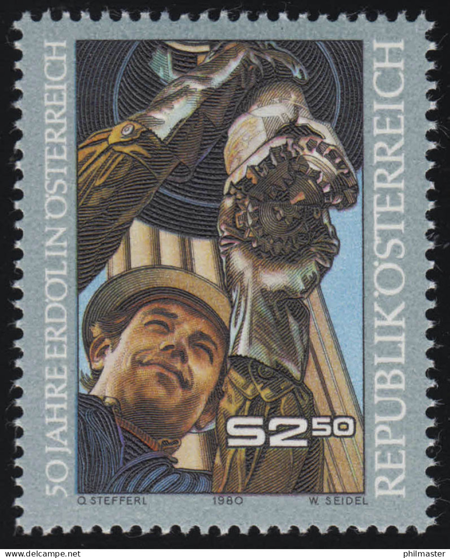 1646 50 Jahre Erdölförderung In Österreich, Erdölarbeiter, 2.50 S, Postfrisch ** - Unused Stamps