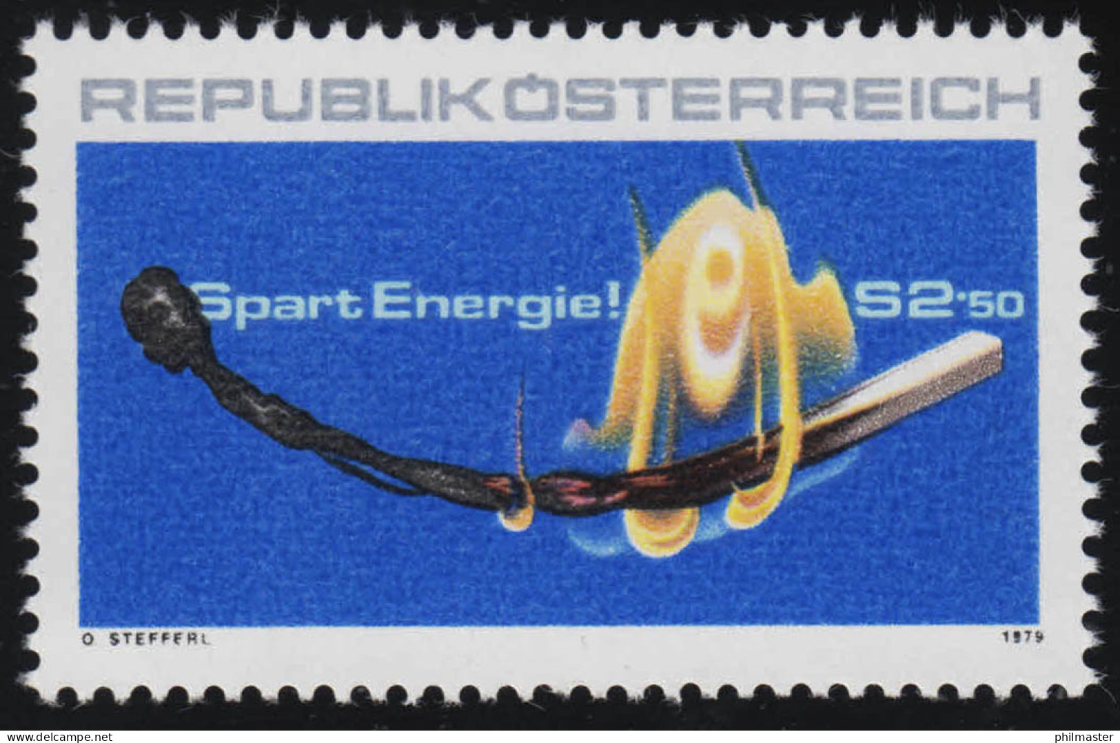 1622 Energiesparen, Abbrennendes Zündholz, 2.50 S, Postfrisch ** - Ungebraucht