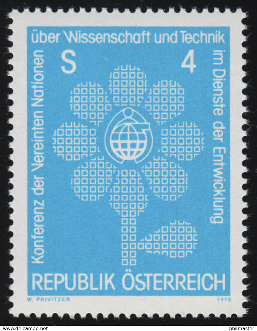 1616 UNO Konferenz Wissenschaft & Technik, Blume Emblem, 4 S, Postfrisch ** - Ungebraucht