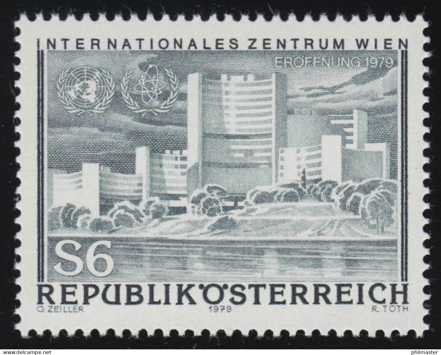 1617 Internationales Zentrum Wien, Donaupark Wien, 6 S, Postfrisch ** - Ongebruikt