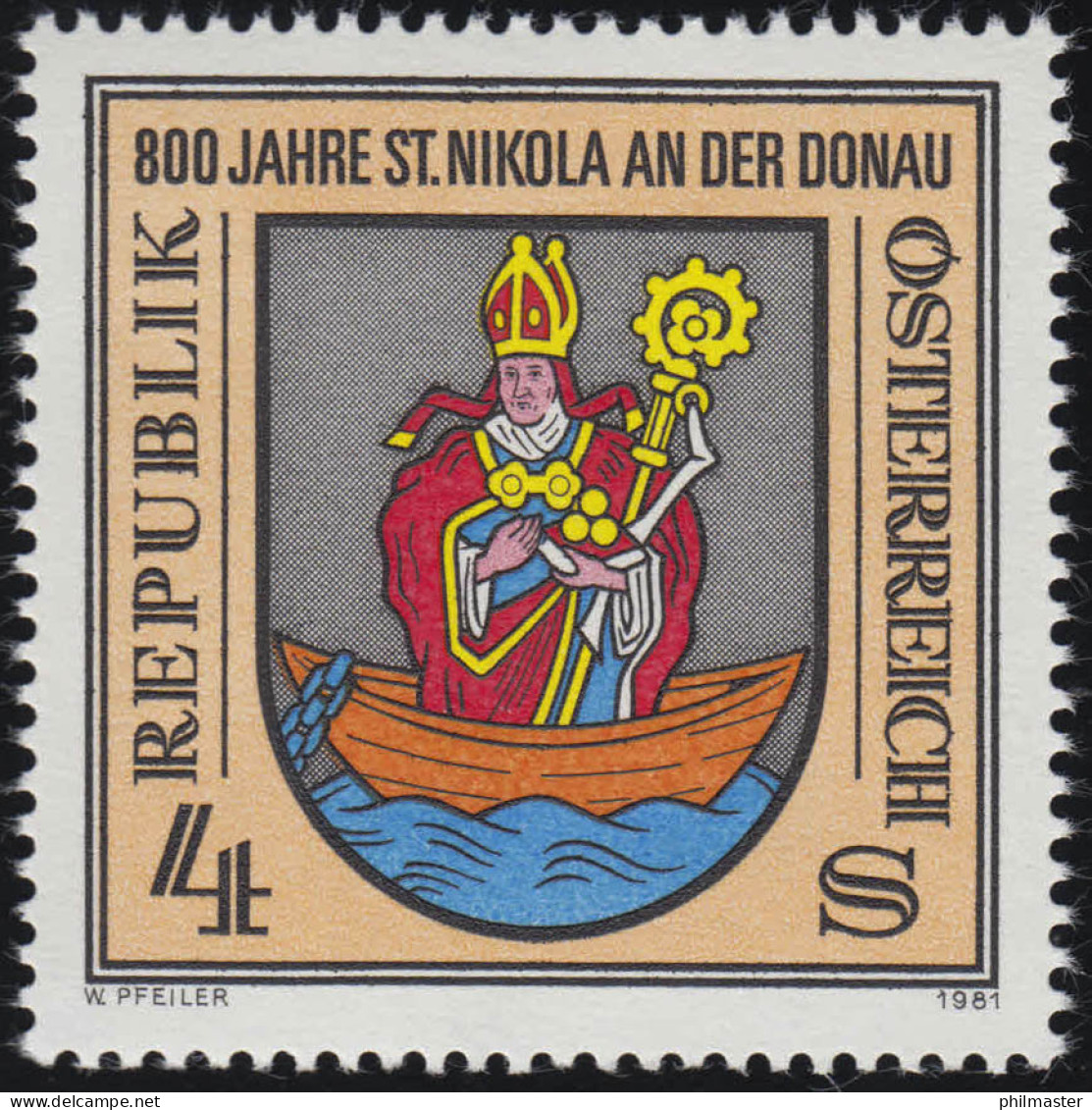 1693 800 Jahre St. Nikola An Der Donau, Wappen, 4 S, Postfrisch ** - Ungebraucht