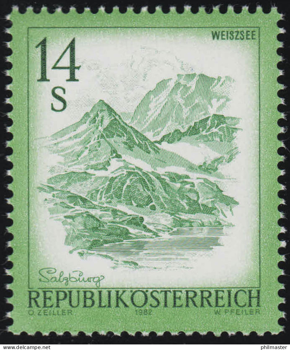 1696 Freimarke: Schönes Österreich, Weißsee / Salzburg, 14 S, Postfrisch ** - Nuovi