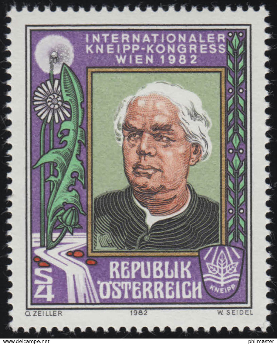 1700 Internationaler Kneipp Kongress, Wien, Sebastian Kneipp, 4 S, Postfrisch ** - Nuovi