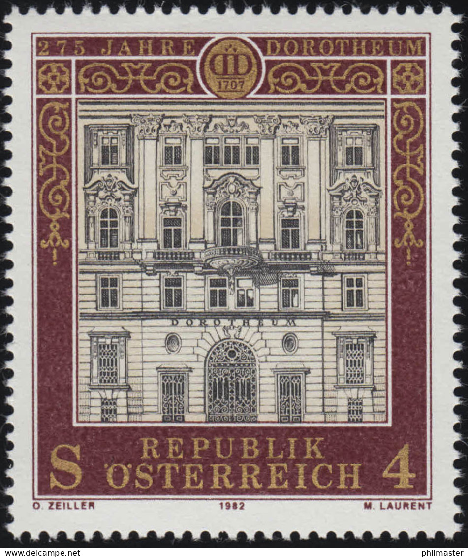 1697 275 Jahre Dorotheum, Wien, Dorotheum, 4 S, Postfrisch ** - Ongebruikt