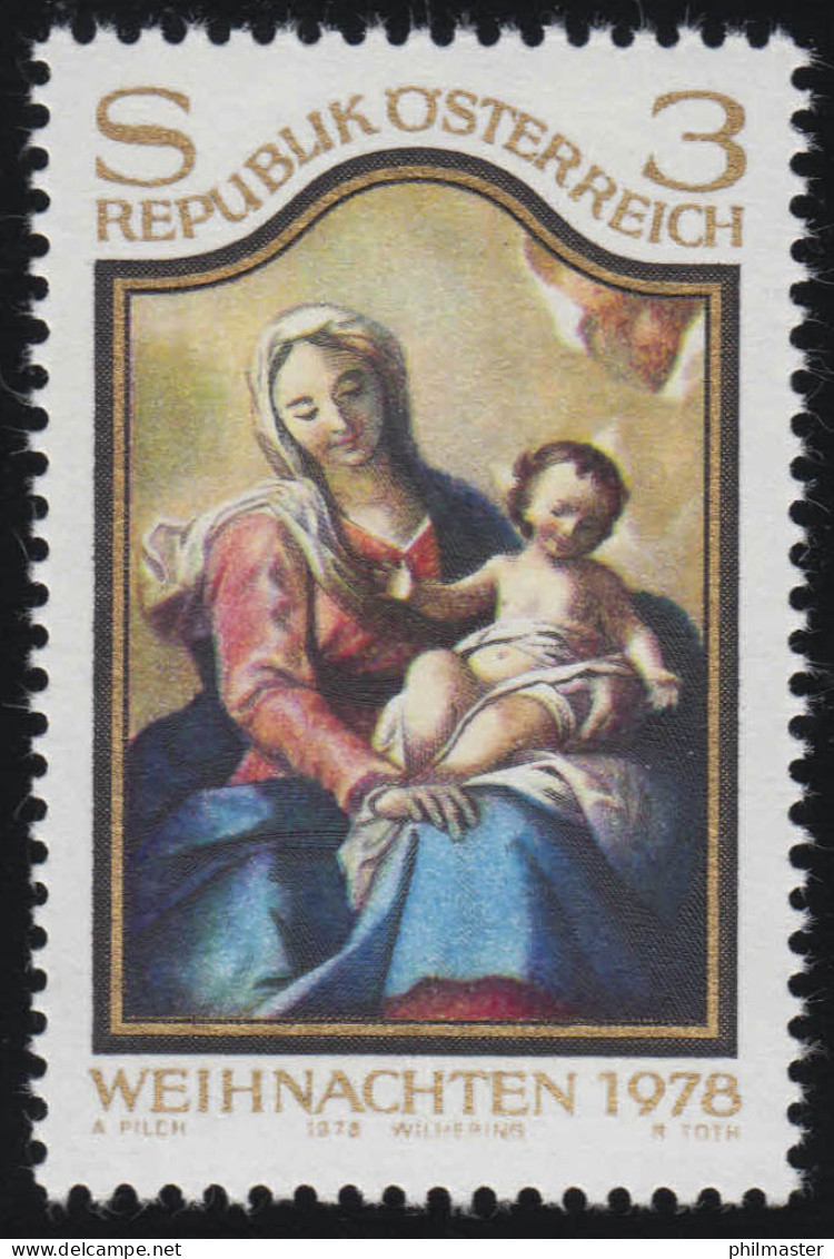 1591 Weihnachten, Maria Mit Kind, Altarbild  3 S, Postfrisch ** - Ungebraucht