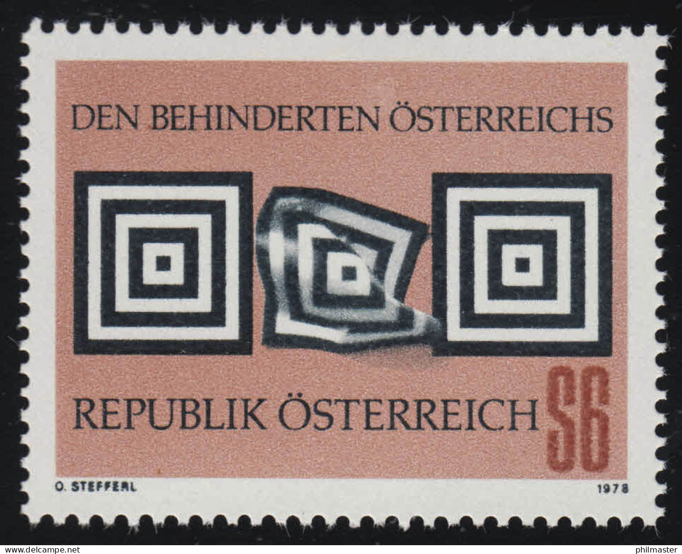 1585 Weltkongress Internationale Liga, Den Behinderten Österreichs Symbol 6 S ** - Unused Stamps