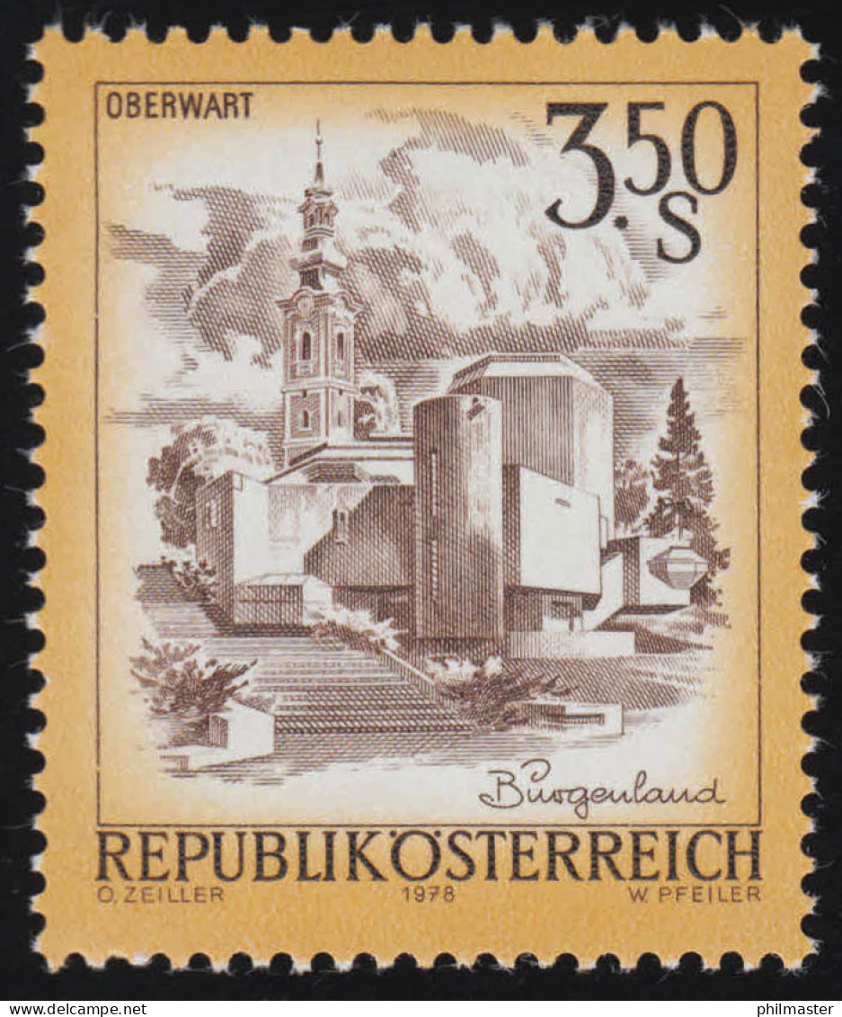 1581 Freimarke: Schönes Österreich, Osterkirche Oberwart /Burgenland 3.50 S, ** - Unused Stamps