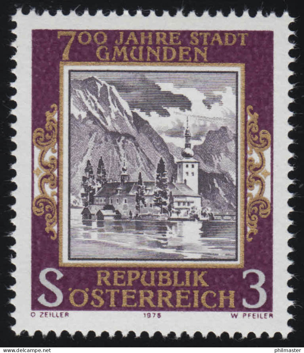 1576 750 Jahre Stadt Gmunden, Schloss Orth In Gmunden, 3 S, Postfrisch ** - Unused Stamps