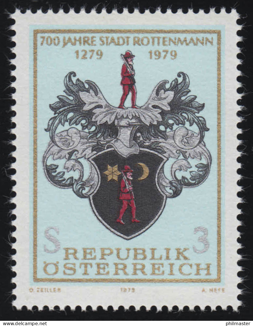 1613 700 Jahre Stadt Rottenmann, Stadtwappen, 3 S, Postfrisch ** - Unused Stamps
