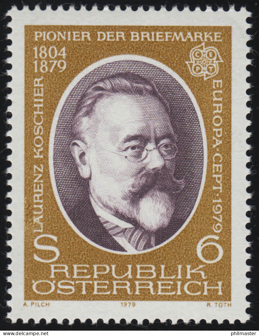 1608 Europa: Geschichte Post & Fernmeldewesen, Laurenz Koschler, 6 S ** - Unused Stamps