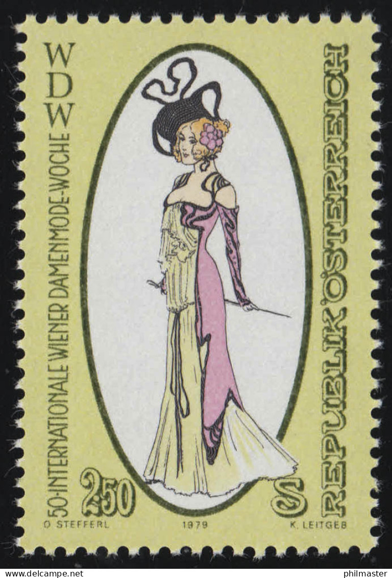 1604 Internationale Wiener Damenmode-Woche, Entwurf Kleid V. T. Zasche 2.50 S ** - Ungebraucht