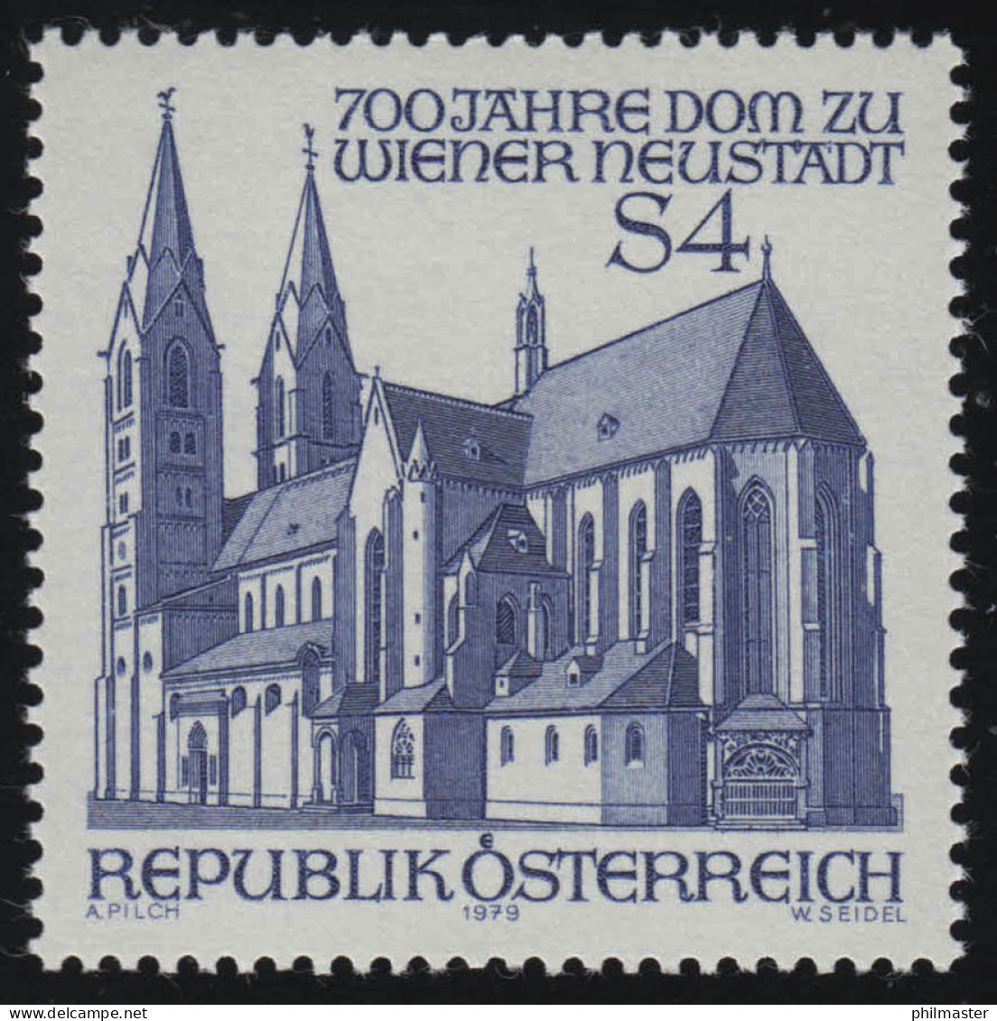 1605 750 Jahre, Dom Zu Wiener Neustadt, 4 S, Postfrisch ** - Unused Stamps