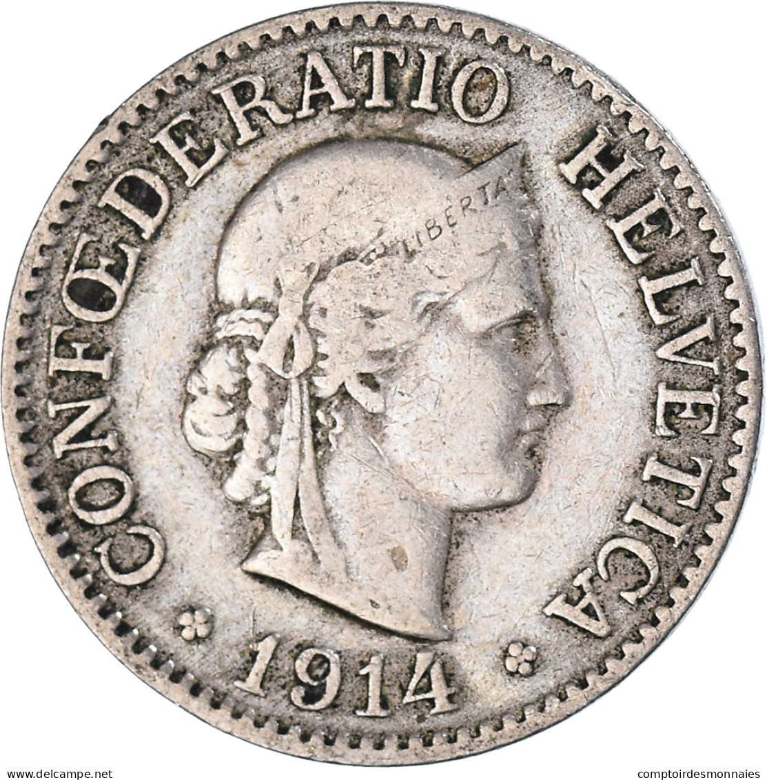 Monnaie, Suisse, 10 Rappen, 1914 - Andere & Zonder Classificatie