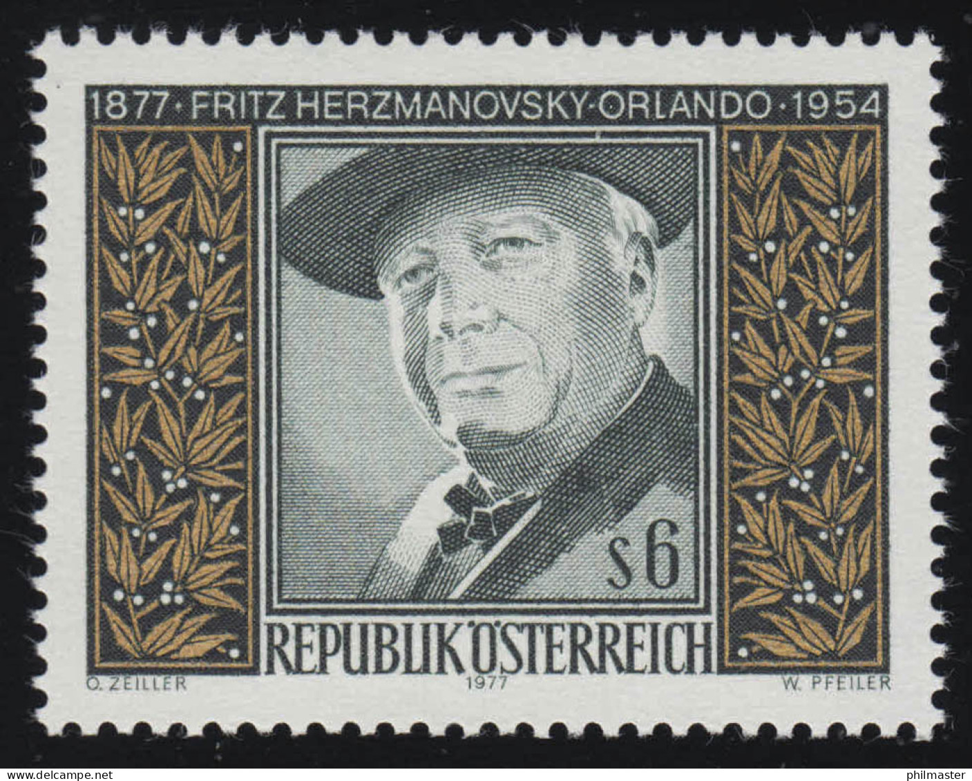 1547 100. Geburtstag, Fritz Herzmanovsky-Orlando,  6 S, Postfrisch ** - Unused Stamps