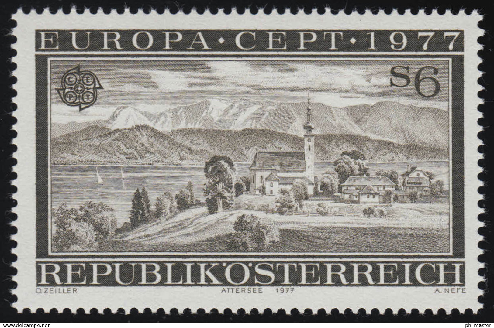 1553 Europa: Landschaften, Attersee, 6 S, Postfrisch ** - Unused Stamps