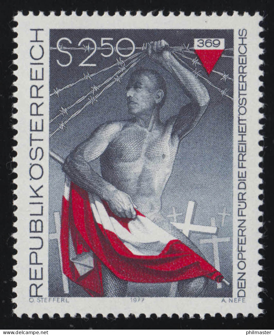 1558 Den Opfern Für D. Freiheit Österreichs Kämpfer Stacheldraht Fahne 2.50 S ** - Unused Stamps