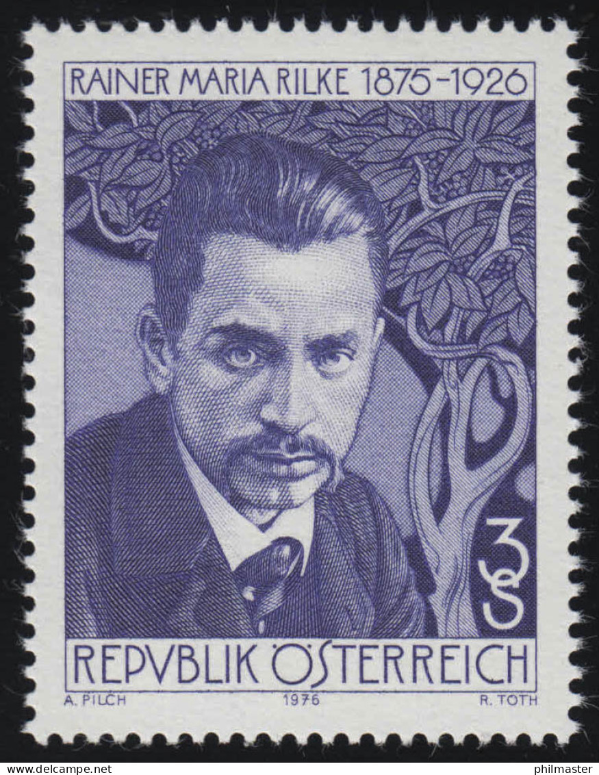 1539 50. Todestag, Rainer Maria Rilke (1875-1926) Dichter, 3 S, Postfrisch ** - Neufs