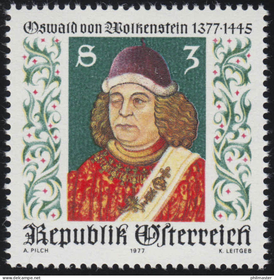 1541 600. Geburtstag, Oswald Von Wolkenstein Dichter /Komponist 3 S, ** - Unused Stamps