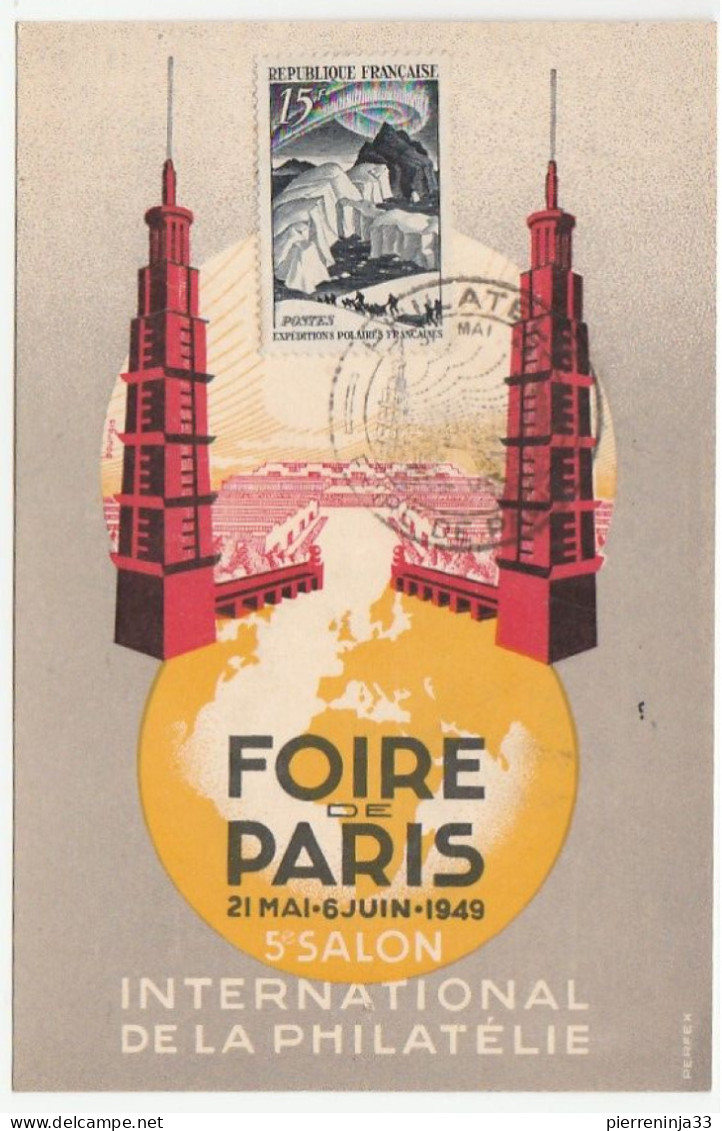 Carte Foire De Paris 1949 - Brieven En Documenten