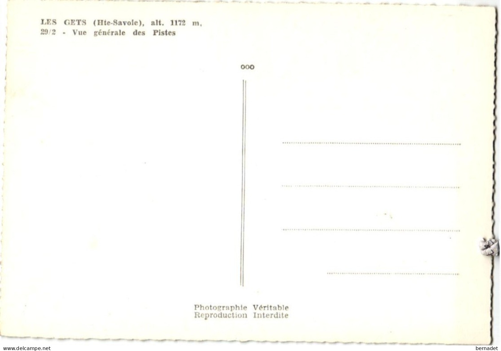 74 . LES GETS . VUE GENERALE DES PISTES   ( Trait Blanc Pas Sur Original ) - Les Gets