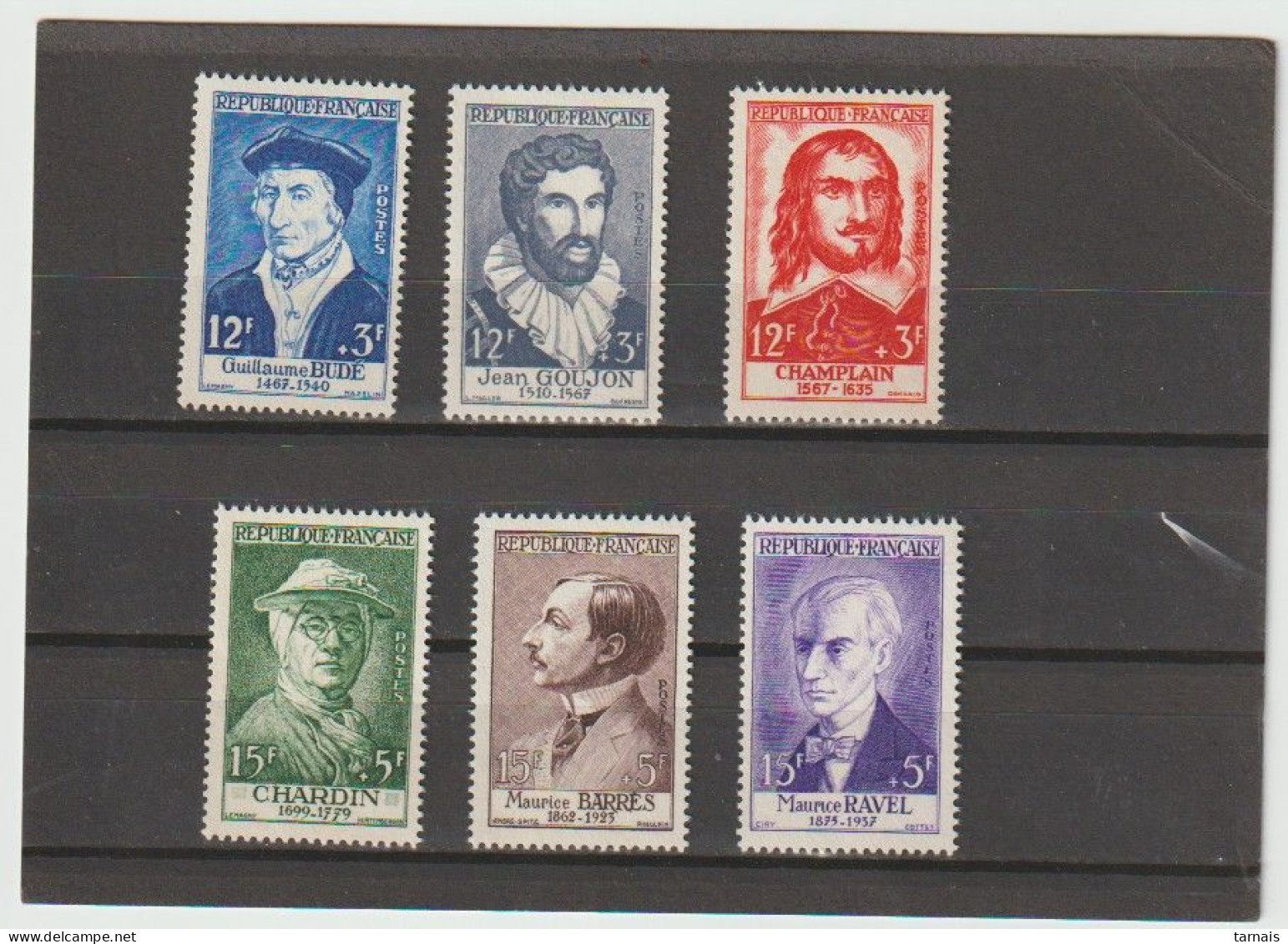 1956 N°1066 à 1071 Célébrités Série Ravel  NEUFS SANS GOMME  (lot 638) - Unused Stamps