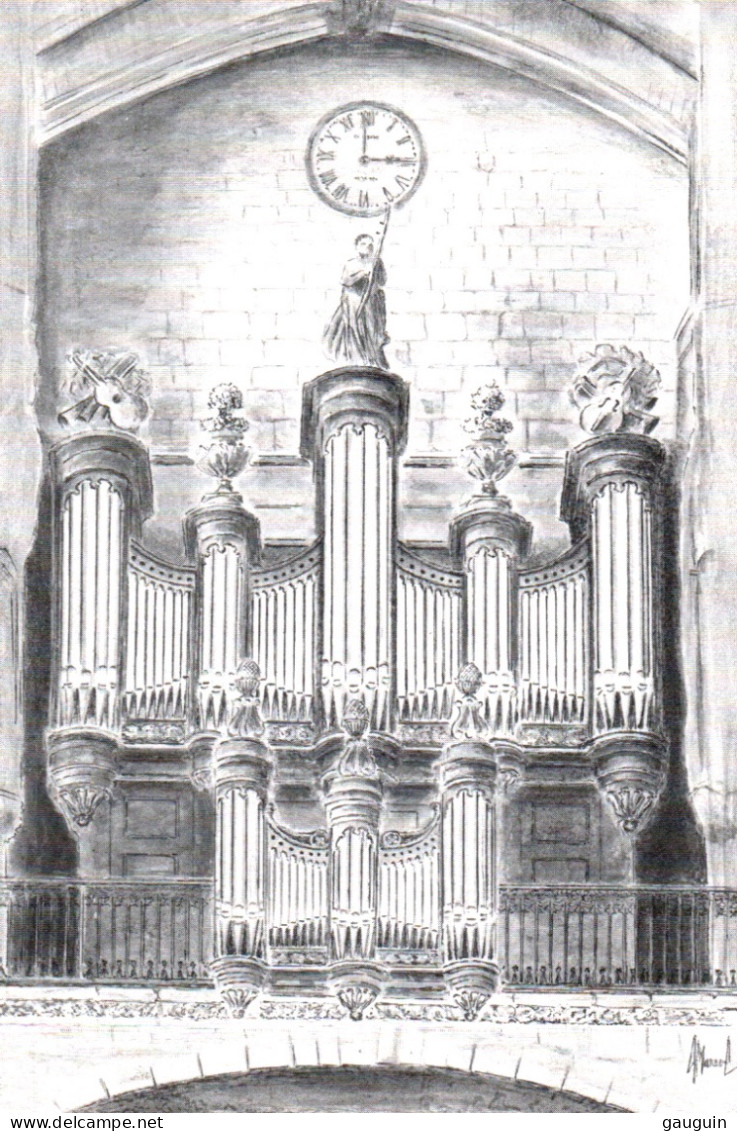 CPM - CONDOM - ORGUES Cathédrale St Pierre - Illustration Dessin Antoine MARSOL ... - Churches & Cathedrals