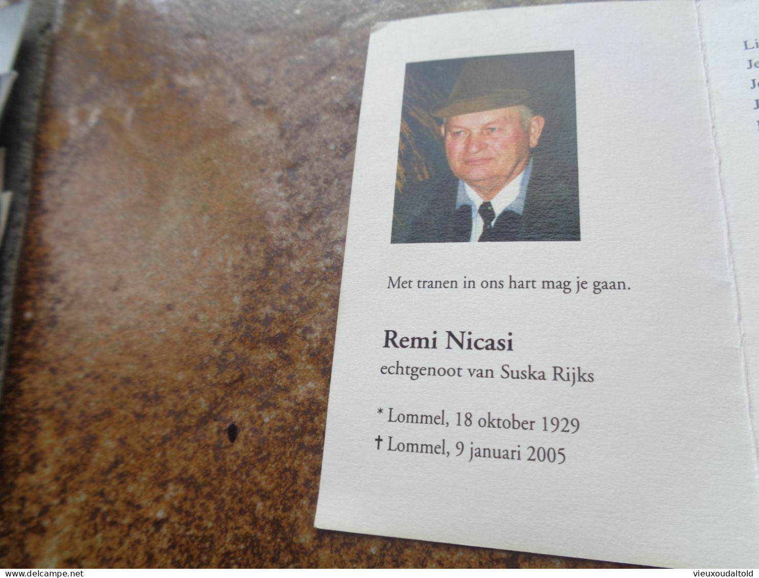 Doodsprentje/Bidprentje  Remi Nicasi   Lommel 1929-2005  (Echtg S. Rijks) - Godsdienst & Esoterisme