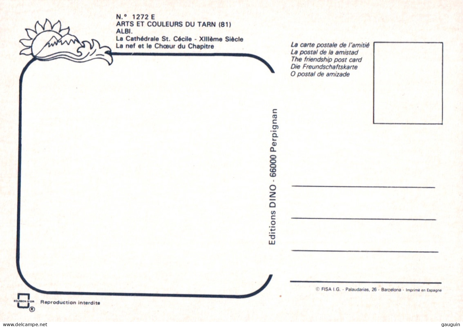 CPM - ALBI - ORGUES Cathédrale Basilique Ste Cécile ...LOT 2 CP - Kirchen U. Kathedralen