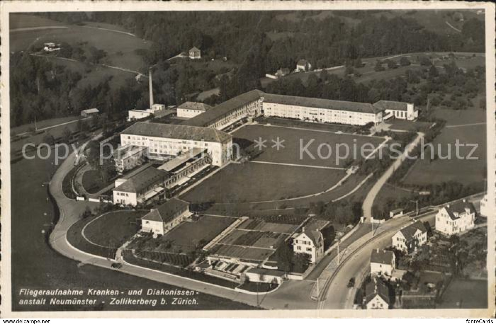 12358803 Zollikerberg Kranken Und Diakonissenanstalt Neumuenster Fliegeraufnahme - Sonstige & Ohne Zuordnung