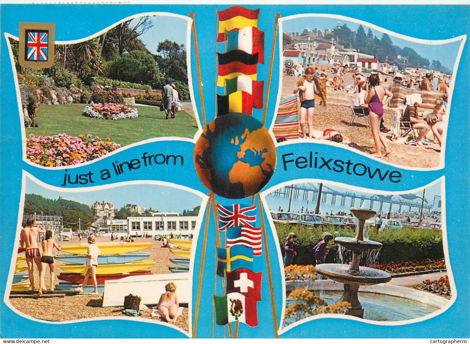Navigation Sailing Vessels & Boats Themed Postcard Felixstowe Pier - Sailing Vessels