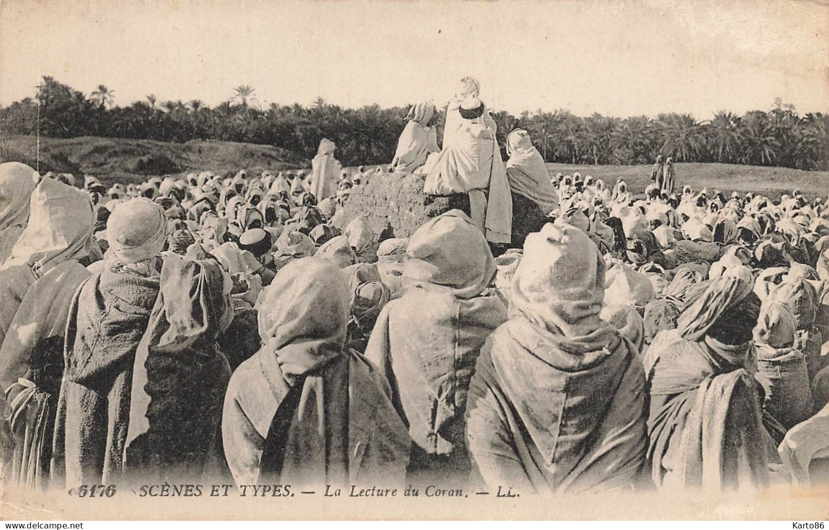 Scènes Et Types N°6176 , Algérie * La Lecture Du Coran * Religion éthnique Ethnic Ethno - Szenen