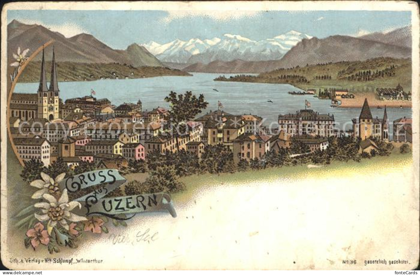 12358663 Luzern LU Panorama Vierwaldstaettersee Alpen Luzern LU - Sonstige & Ohne Zuordnung