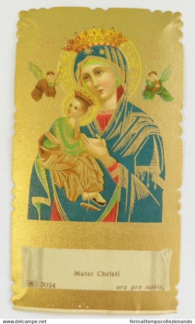 Bp Antico Santino Madonna Mater Christi Cromo - Santini