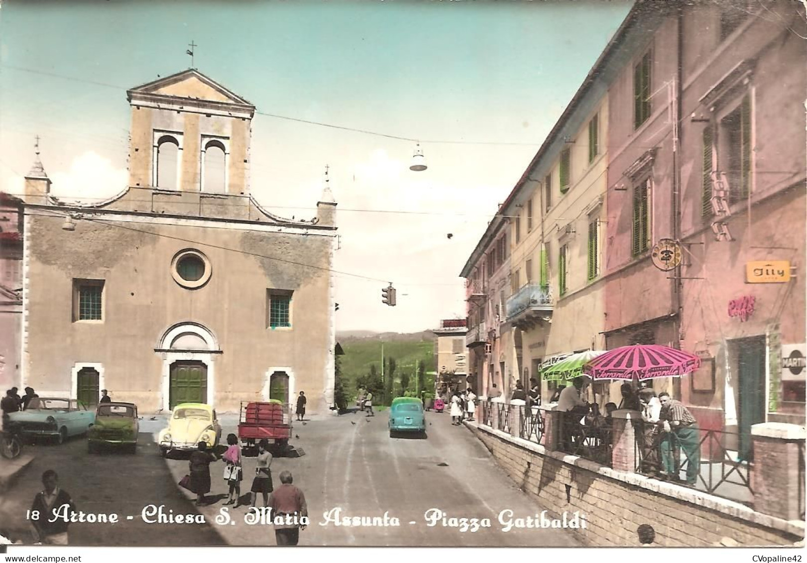 ARRONE (Umbria) Chiesa S. Maria Assunta - Piazza Garibaldi En 1965 - Autres & Non Classés