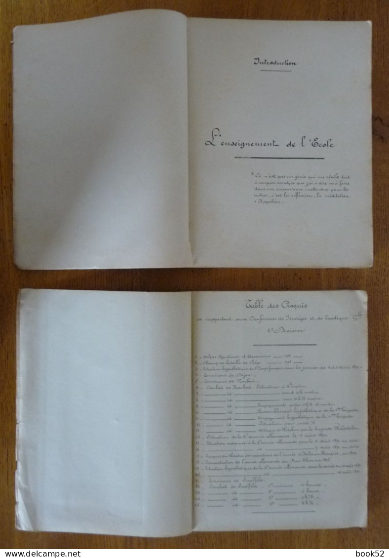 1899/1900 - Ecole Supérieure De La Guerre Par Le Colonel FOCH (futur Maréchal FOCH) - 1801-1900